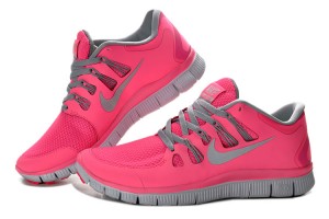 Women Nike Free 5.0 V2 Shoes Pink - Click Image to Close